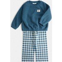 M&S Woven Borg Pyjamas (1-8 Yrs) Dark Turquoise