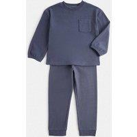 M&S Fleece Cosy Pyjamas (1-8 Yrs) Navy