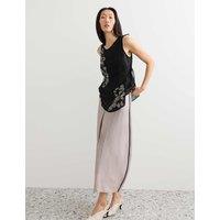 JAEGER Sheer Embellished Tabard with Cami Black