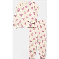 M&S Percy Pig Velour Pyjamas (3-16 Yrs) Neutral