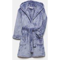 M&S Kids' Fleece Plain Dressing Gown (1-16 Yrs) Slate Blue