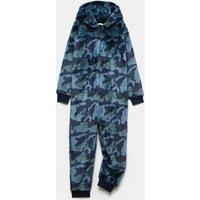 M&S Kids' Fleece Camouflage Onesie (3-16 Yrs) Green Mix