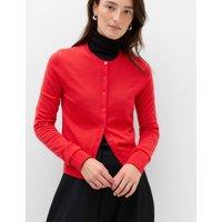 M&S Pure Merino Wool Crew Neck Cardigan Ruby Red
