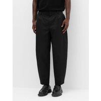 M&S Barrel Fit Smart Twill Trousers Black
