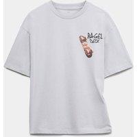 M&S Pure Cotton Skateboard Graphic T-Shirt (6-16 Yrs) Grey