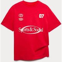 M&S Cotton Rich Sporty Graphic T-Shirt (6-16 Yrs) Red