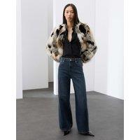 Autograph High Waisted Seam Detail Barrel Jeans Indigo