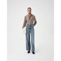 M&S Twisted Seam Wide Leg Jean Light Indigo