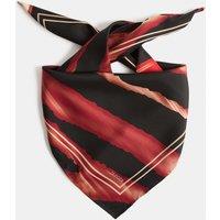 JAEGER Pure Silk Printed Scarf Red Mix