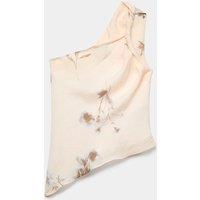 M&S Floral Asymmetrical Top Cream Mix