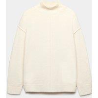 M&S Funnel Neck Seam Detail Relaxed Jumper Ivory
