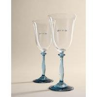 Disney x Anna + Nina Frozen Let It Go Set of 2 Wine Glasses Blue