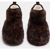 M&S Kids' Borg Slipper Boots (4 Small-7 Large) Brown Mix