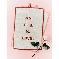 Disney x Anna + Nina 2 Pack Pure Cotton Cinderella Slogan Tea Towels Multi