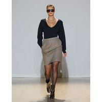 M&S Sculpted Knitted V Neck Bodysuit Black