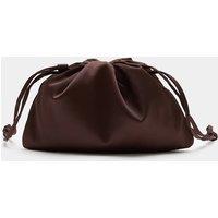 M&S Satin Drawstring Pouch Chocolate