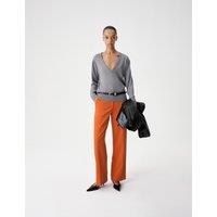 M&S Twill Straight Leg Trousers Red