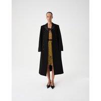 Autograph Revere Collar Longline Tuxedo Coat Black