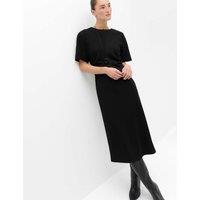 M&S Jersey Ruched Midi Column Dress Black/Brown