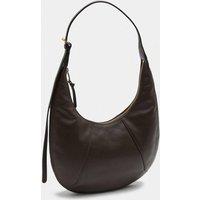 M&S Leather Mini Shoulder Bag Chocolate