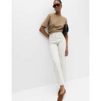 M&S High Waisted Balloon Leg Jeans Oyster