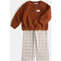 M&S Woven Borg Pyjamas (1-8 Yrs) Rust