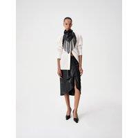 M&S Pure Cotton Padded Shoulder Waisted Shirt Ivory