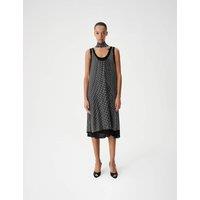 M&S Embellished Scoop Neck Shift Midi Dress Black