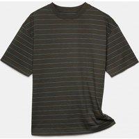 M&S Pure Cotton Striped T-Shirt (6-16 Yrs) Khaki
