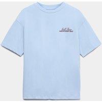 M&S Pure Cotton 'Golf Tour' Slogan T-Shirt (6-16 Yrs) Blue