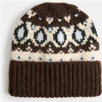 M&S Fair Isle Knitted Beanie with Wool Multi