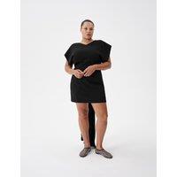 M&S Satin Trail Back Mini Dress Black