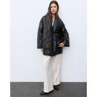 Autograph Pure Leather Padded Jacket Black
