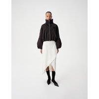 M&S Satin Funnel Neck Bomber Jacket Black