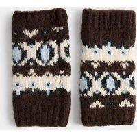 M&S Fairisle Fingerless Gloves with Wool Multi
