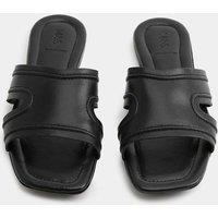 M&S Leather Flat Mules Black