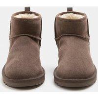M&S Suede Flatform Slipper Boots Mink