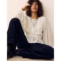 Per Una Lace Yoke Blouse Ivory