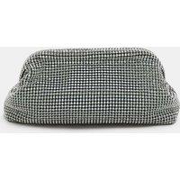 M&S Diamant Frame Clutch Bag Silver