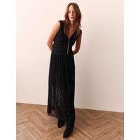 Per Una Lace Insert Maxi Dress Black