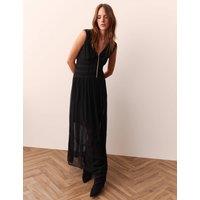 Per Una Lace Insert Maxi Dress Black