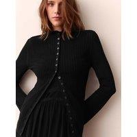 Per Una Pointelle Fitted Cardigan Black