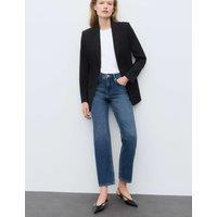 Autograph High Waisted Straight Leg Jeans Medium Indigo