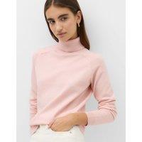 M&S Air-Yarn Roll Neck Jumper Dusted Pink