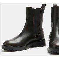 M&S Leather Chelsea Boots With Cleated Sole Brown