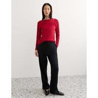 JAEGER Jersey Ruched Regular Fit Top Red