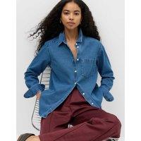 M&S Pure Cotton Ultimate Denim Shirt Denim