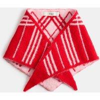 M&S Checked Triangle Scarf Red Mix