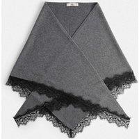 M&S Lace Triangle Scarf Dark Charcoal