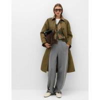 M&S Quilted Longline Car Coat Khaki